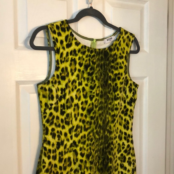 VTG Y2K moschino neon cheetah dress 10 - Picture 2 of 6